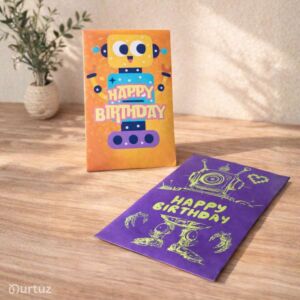 Birthday envelope - robot